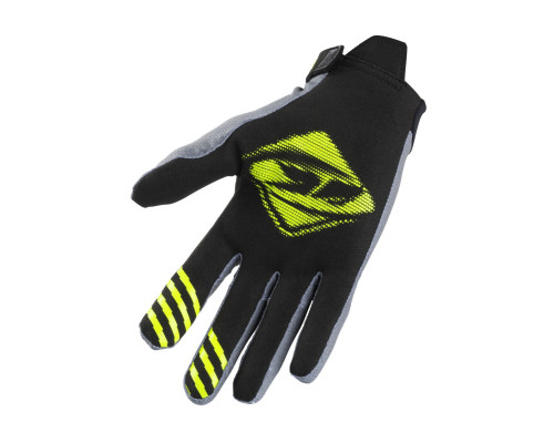 Kenny racing cross/enduro/bike mtb gloves модель гравітаційні сірі/неоново-жовті колір сірий/чорний/fluo жовтий розмір m
