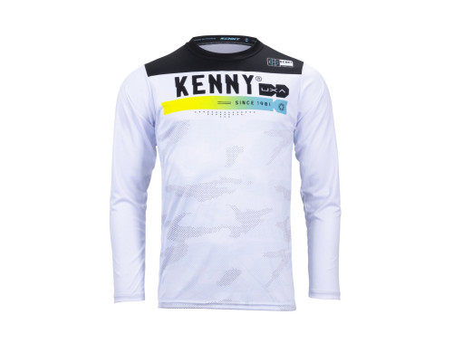 Kenny racing велофутболки mtb модель elite камуфляжні білий колір білий/чорний розмір s