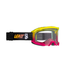 ВЕЛОСИПЕДНІ Окуляри  LEATT VELOCIЗАДНІ4.0 MTB IRIZ GOGGLE 80'S SKULL BLUE UC 26% - КОЛІР ЖОВТИЙ/РОЖЕВИЙ/ЧОРНИЙ Дзеркальні лінзи СИНІЙ/РОЖЕВИЙ