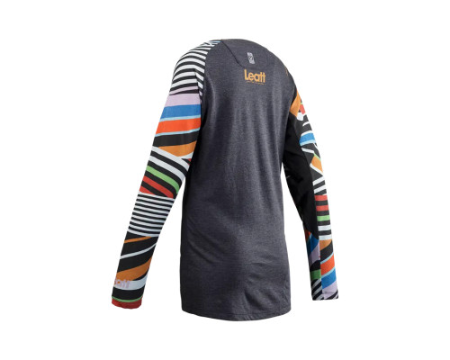 ВЕЛОСИПЕДНА ДЖЕРСІ LEATT (ЖІНОЧА) MTB ALLMTN 3.0 ЖІНОЧА ДЖЕРСІ В СМУЖКИ КОЛІР СІРИЙ/БІЗНОКОЛЬОРОВИЙ РОЗМІР S