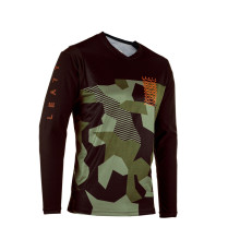 ВЕЛОСИПЕДКА LEATT (ДИТЯЧА) MTB GRAVIЗАДНІ4.0 JUNIOR JERSEY CAMO КОЛІР ЧОРНИЙ/ЗЕЛЕНИЙ РОЗМІР M (130-140 см)
