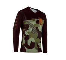 ВЕЛОСИПЕДКА LEATT (ДИТЯЧА) MTB GRAVIЗАДНІ4.0 JUNIOR JERSEY CAMO КОЛІР ЧОРНИЙ/ЗЕЛЕНИЙ РОЗМІР M (130-140 см)