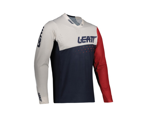 ВЕЛОСИПЕДКА LEATT (ДИТЯЧА) MTB GRAVIЗАДНІ4.0 JUNIOR ДЖЕРСІ КОРАЛОВОГО КОЛЬОРУ ТЕМНО-СИНІЙ/БІЛИЙ/ЧЕРВОНИЙ РОЗМІР M (130-140 СМ)