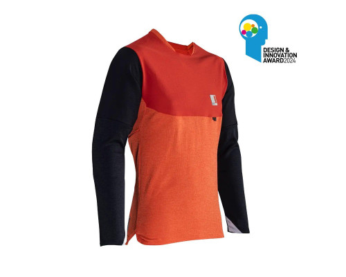 ВЕЛОСИПЕДНА ДЖЕРСІ LEATT MTB ALLMTN 5.0 ДЖЕРСІ GLOW COLOR ORANGE/BLACK РОЗМІР M