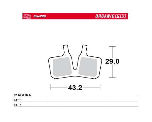 MOTO-MASTER BIKE PRO ORGANIC ВЕЛОСИПЕДНІ ГАЛЬМІВНІ КОЛОДКИ PRO PASUJE DO MAGURA MT 5, MT 7