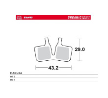 MOTO-MASTER  BIKE PRO ORGANIC ВЕЛОСИПЕДНІ ГАЛЬМІВНІ КОЛОДКИ PRO PASUJE DO MAGURA MT 5, MT 7