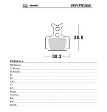 MOTO-MASTER  BIKE PRO ORGANIC ВЕЛОСИПЕДНІ ГАЛЬМІВНІ КОЛОДКИ SPORT PASUJE DO FORMULA CURA, RO RACING, T1 RACING, R1 RACING, R1, C1, CR3, T1, RO, MEGA, THE ONE, RX, RR1