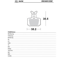 MOTO-MASTER  BIKE PRO ORGANIC ВЕЛОСИПЕДНІ ГАЛЬМІВНІ КОЛОДКИ SPORT PASUJE DO FORMULA CURA, RO RACING, T1 RACING, R1 RACING, R1, C1, CR3, T1, RO, MEGA, THE ONE, RX, RR1