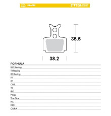 MOTO-MASTER  BIKE PRO ГАЛЬМІВНІ КОЛОДКИ ДЛЯ ВЕЛОСИПЕДІВ SINTER SPORT METALICZNE PASUJE DO FORMULA CURA, RO RACING, T1 RACING, R1 RACING, R1, C1, CR3, T1, RO, MEGA, THE ONE, RX, RR1