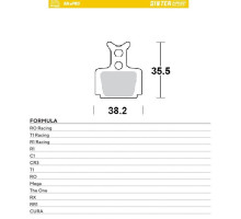 MOTO-MASTER  BIKE PRO ГАЛЬМІВНІ КОЛОДКИ ДЛЯ ВЕЛОСИПЕДІВ SINTER SPORT METALICZNE PASUJE DO FORMULA CURA, RO RACING, T1 RACING, R1 RACING, R1, C1, CR3, T1, RO, MEGA, THE ONE, RX, RR1