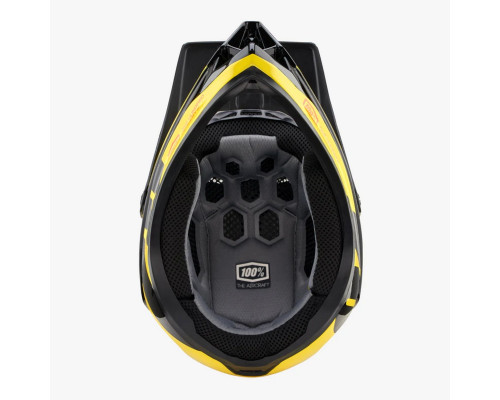 100 PROCENT MTB ВЕЛОСИПЕДНИЙ ШОЛОМ AIRCRAFT COMPOSITE LTD МОДЕЛЬ NEON YELLOW КОЛІР ЧОРНИЙ/ЖОВТИЙ РОЗМІР M (57-58 СМ)