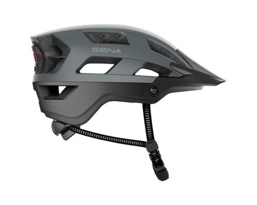ВЕЛОСИПЕДНИЙ ШОЛОМ SENA M1 TRIAL З БУДУЮЧОЮ ИНТЕРКОМОМ BLUETOOTH 4.1 ДО 900 М І ЗАДНІМ СВІТЛОДІОДОМ РОЗМІР M (55-58 СМ) КОЛІР СІРИЙ (EL)