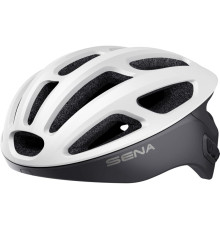 ШОСЕЙНИЙ ВЕЛОСИПЕДНИЙ ШОЛОМ SENA R1 З БУДУЮЧИМ BLUETOOTH 4.1 ІНТЕРКОМ ДО 900 М РОЗМІР L (58-62 СМ) КОЛІР БІЛИЙ (EL)