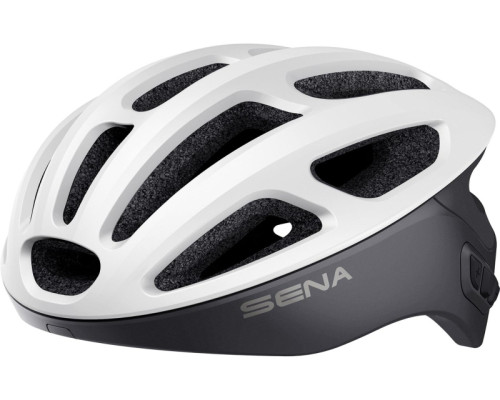 ШОСЕЙНИЙ ВЕЛОСИПЕДНИЙ ШОЛОМ SENA R1 З БУДУЮЧИМ BLUETOOTH 4.1 ІНТЕРКОМ ДО 900 М РОЗМІР L (58-62 СМ) КОЛІР БІЛИЙ (EL)