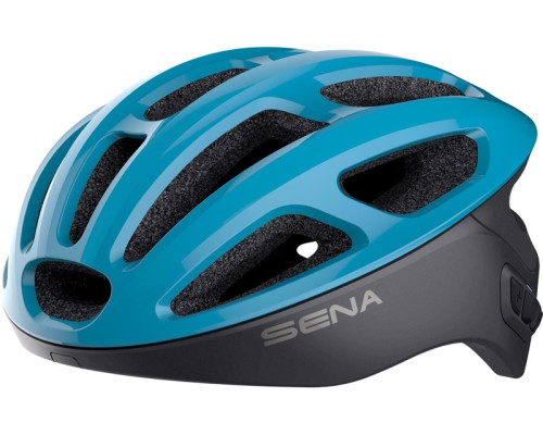 ШОСЕЙНИЙ ВЕЛОСИПЕДНИЙ ШОЛОМ SENA R1 З БУДУЮЧИМ BLUETOOTH 4.1 ІНТЕРКОМ ДО 900 М РОЗМІР L (58-62 СМ) КОЛІР СИНІЙ (EL)