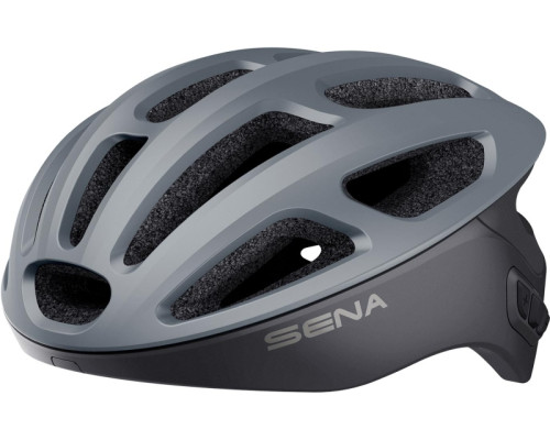 ШОСЕЙНИЙ ВЕЛОСИПЕДНИЙ ШОЛОМ SENA R1 З БУДУЮЧИМ BLUETOOTH 4.1 ІНТЕРКОМ ДО 900 М РОЗМІР L (58-62 СМ) КОЛІР СІРИЙ (EL)