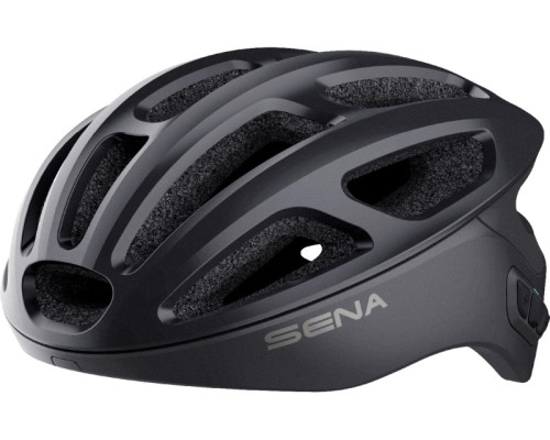 ШОСЕЙНИЙ ВЕЛОСИПЕДНИЙ ШОЛОМ SENA R1 ІЗ ВБУДОВАНИМ BLUETOOTH 4.1 ІНТЕРКОМ ДО 900 М РОЗМІР M (55-58 СМ) КОЛІР ЧОРНИЙ (EL)