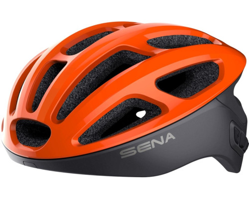 ШОСЕЙНИЙ ВЕЛОСИПЕДНИЙ ШОЛОМ SENA R1 З БУДУЮЧИМ BLUETOOTH 4.1 ІНТЕРКОМ ДО 900 М РОЗМІР M (55-58 СМ) КОЛІР ПОМАРАНЧЕВИЙ (EL)