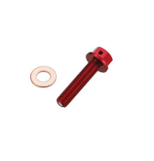 ПРОБКА ЗЛИВУ МАСЛА ACCEL HONDA CRF 150 R '07-'16 (З МАГНІТОМ) ЧЕРВОНА (MDP-01RD)