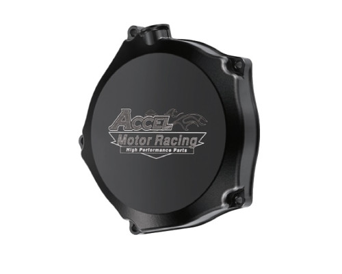 Кришка зчеплення ACCEL алюмінієва (з прокладкою) KAWASAKI KXF 250 '09-'17 чорна