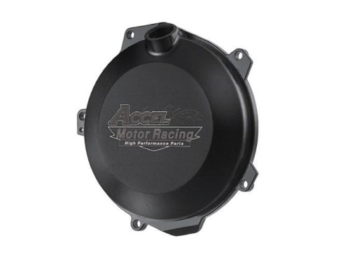 КРИШКА ЗЧЕПЛЕННЯ ACCEL АЛЮМІНІЄВА (З ПРОКЛАДКОЮ) KTM SXF 250/350 '11-'15, HUSQVARNA 250/350 '14-'15 ЧОРНА