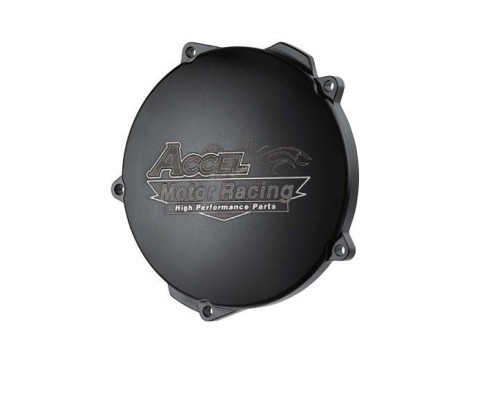 КРИШКА ЗЧЕПЛЕННЯ ACCEL АЛЮМІНІЄВА (З ПРОКЛАДКОЮ) KTM SXF 450 '07-'12 ЧОРНА - СПЕЦІАЛЬНА ПРОПОЗИЦІЯ