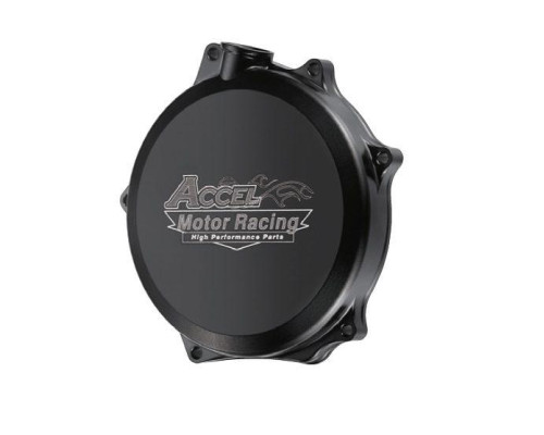 КРИШКА ЗЧЕПЛЕННЯ ACCEL АЛЮМІНІЄВА (З ПРОКЛАДКОЮ) SUZUKI RMZ 250 '07-'16 ЧОРНА