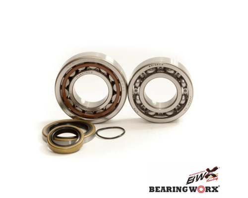 Bearing worx підшипники коленвала з Прокладкими ktm sx/exc 250/300 04-19, freeride 250r '14-'17, husqvarna te/tc 250/300 '14-'14, husaberg te250/300 11-14 (ntn) (made in japan) 1098) = cbk35001