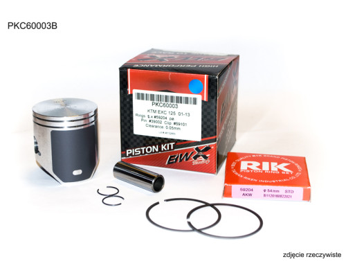 Підшипник worx Поршень ktm (2t) sx 125 (sx125) 01-19, exc 125 (exc125) 01-16, husqvarna tc/te 125 14-18, beta rr 125 18-19 (53,95mm) кільця rik 2шт.