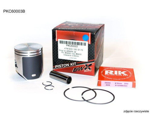 Підшипник worx Поршень ktm (2t) sx 125 (sx125) 01-19, exc 125 (exc125) 01-16, husqvarna tc/te 125 14-18, beta rr 125 18-19 (53,95mm) кільця rik 2шт.