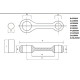 Namura connecting rod sea doo challenger 720 97-02, gs 720 97-01, gsi 720 '97, gti 720 96-05, gti le 720 02-04, speedster 720 96-99, sportser 720 96- 00, sportser 1800 720 98-99, sportser lt 720 '02 (водні машини) (пінг 53x26mm)