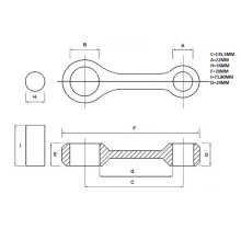 Promx mt шатун YAMAHA xt 600 '83-'89, стара модель, pin 34 mm xt600