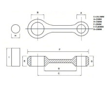 Promx mt шатун YAMAHA xt 600 '83-'89, стара модель, pin 34 mm xt600