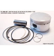 Prox Поршень HONDA xbr 500 85-89, nx 500 88-94 (93,00mm=+1,00) (24mm pin, 4 радіальних клапанів)