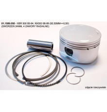 Prox Поршень HONDA xbr 500 85-94, nx 500 88-89 (92,50mm=+0,50) (24mm pin, 4 радіальних клапанів)