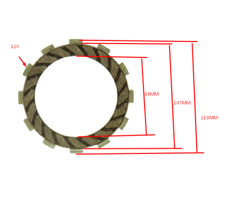 ДИСКИ ЗЧЕПЛЕННЯ PSYCHIC APRILIA RS/RX 50 '06-'10, DERBI 50 '97-'05 (EBS5604)