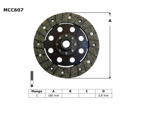 ДИСК ЗЧЕПЛЕННЯ TRW LUCAS BMW K 1200 RS 97-05, K 1200 GT 01-05