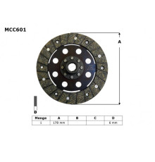 ДИСК ЗЧЕПЛЕННЯ TRW LUCAS BMW R 50 / 60 69-73, R 75 69-80, R 90 73-76, R 100 76-80, (EBS6603) ()