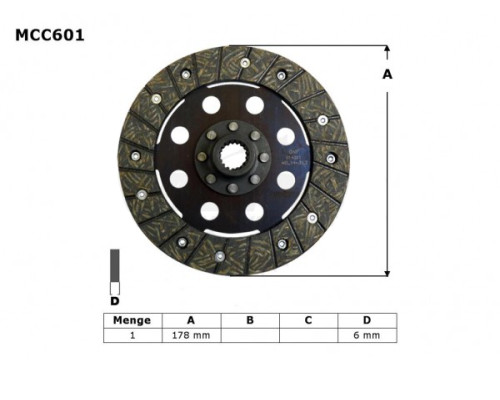 ДИСК ЗЧЕПЛЕННЯ TRW LUCAS BMW R 50 / 60 69-73, R 75 69-80, R 90 73-76, R 100 76-80, (EBS6603) ()