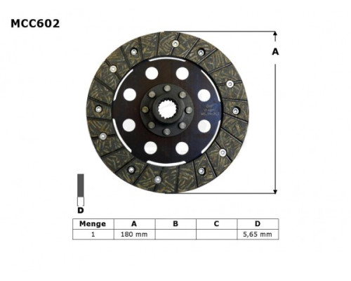 ДИСК ЗЧЕПЛЕННЯ TRW LUCAS BMW R 850 GS / R / RT 97-99, R 1100 GS 93-99, K 100 LT / RS / RT 83-91, K 1100 LT / RS 92-98, R 1100 R / RS / RT 95-01, (EBS6605)
