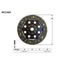 ДИСК ЗЧЕПЛЕННЯ TRW LUCAS BMW R45 81-86, R 65 85-93, R 80 / 100 80-96, (EBS6601)
