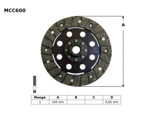 ДИСК ЗЧЕПЛЕННЯ TRW LUCAS BMW R45 81-86, R 65 85-93, R 80 / 100 80-96, (EBS6601)