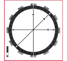 ДИСК ЗЧЕПЛЕННЯ TRW LUCAS HONDA CRM 125 90-99, NSR 125 88-03, TRX 350 00-06, VT 500 SHADOW 83-85, (EBS1160)