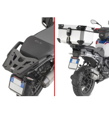 GIVI Стелаж Кофр центральний з алюмінієвою пластиною Monokey BMW R 1300 GS Adventure 25 сріблястий