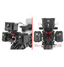 GIVI Стелаж для бічних чохлів One-Fit CAM для Yamaha Tracer 9 / Tracer 9 GT / Tracer 9 GT+, чорний