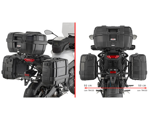Сталевий кейс GIVI ONE-FIT MONOKEY для YAMAHA Tracer 9 / Tracer 9 GT / Tracer 9 GT+, чорний