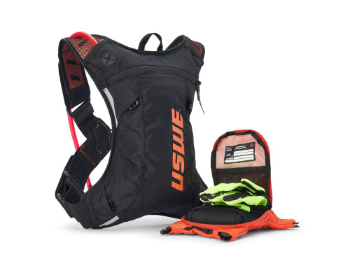 USWE Camel Bag Moto Hydro 3 Factory рюкзак гідратор 3L + 2L black/orange