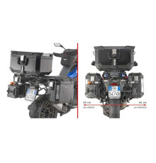 Kappa 2025/05 Бічні кришки Monokey CAM Бічні BMW R 1300 GS '24-, передня кришка KVG K'Voyager Alu, права KVGS33 втиснутий