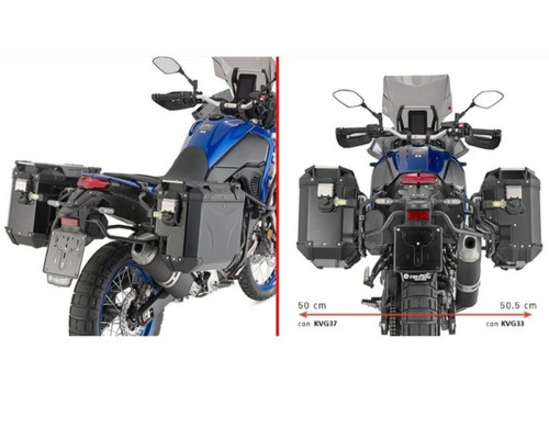 Kappa 2025/05 Бічні рамки Monokey CAM Бічні Yamaha 700 2019-2024 Бічні рамки KVG K'Voyager Alu права KVGS33 ввігнутий чорний