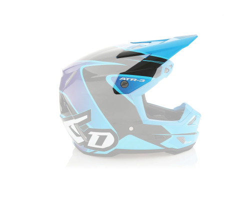 6D Helmets ATR-3 Візор для шолома, глянцевий, чорний/білий